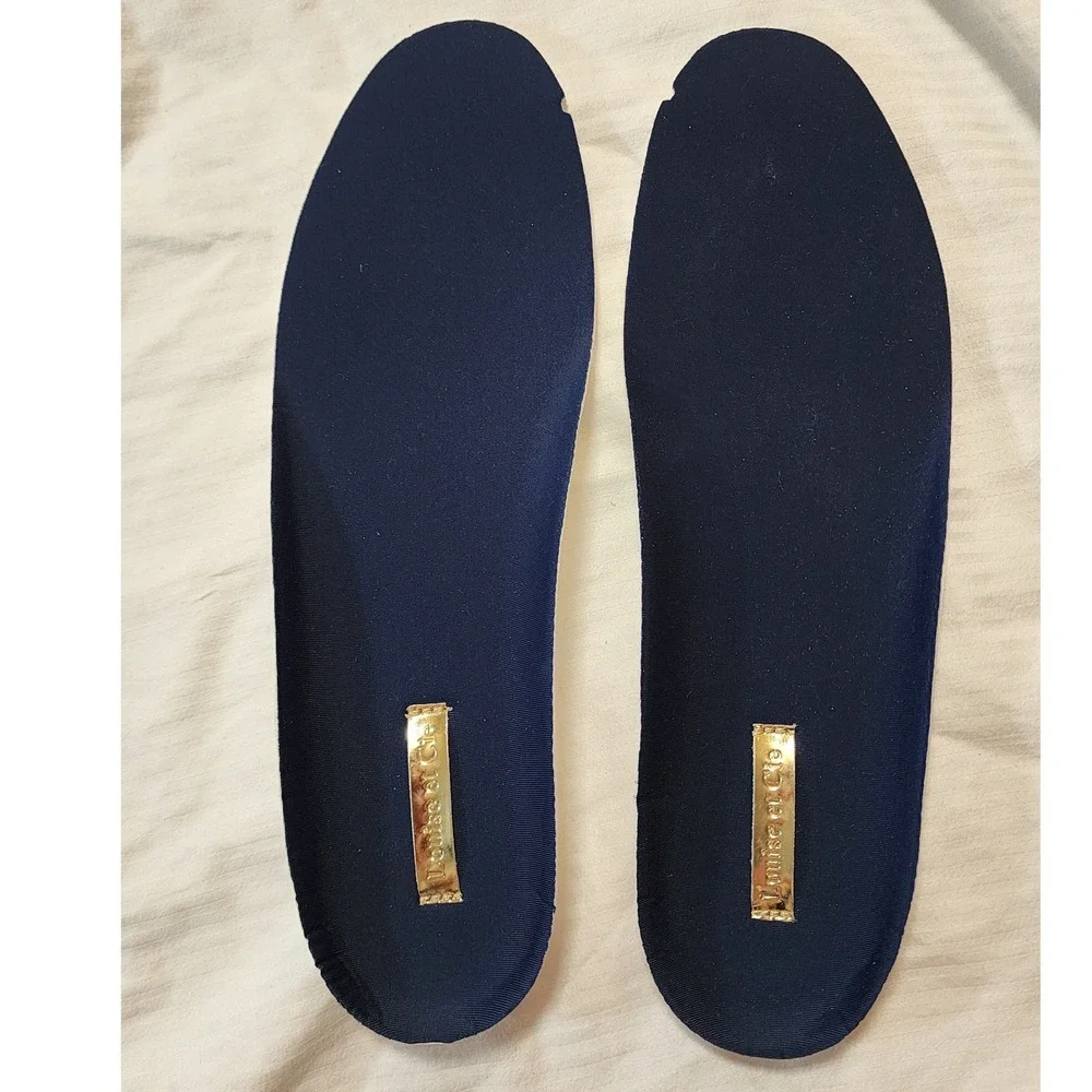 Louise et Cie Buca Navy Blue Satin Ruffle Slip On Sneakers Women's Size 10M